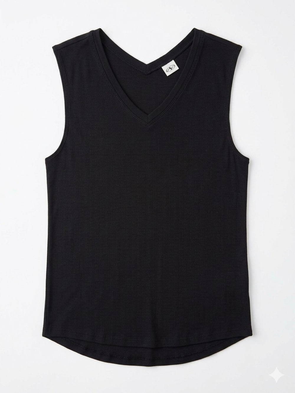Athletic Works Black V-Neck Tank Top